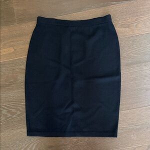 St. John Black Knit Pencil Skirt
